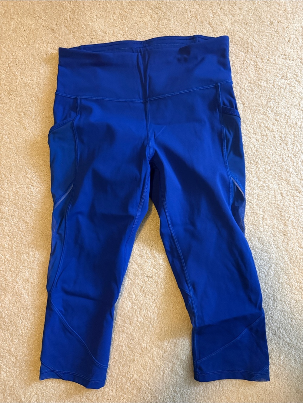 lululemon athletica Royal Blue Crop Leggings / Track Pants